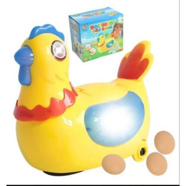 Imagem de Brinquedo Infantil Galinha De Brinquedo Robô Infantil Anda Bota Ovos L