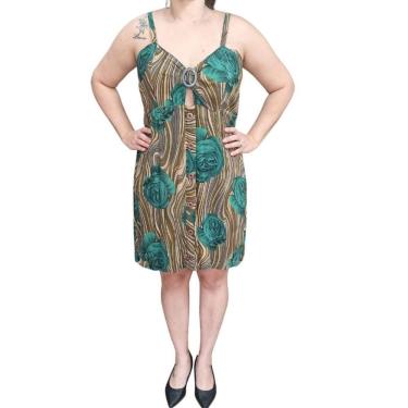 Imagem de Vestido Estampado de Rosas Milliossi Plus Size