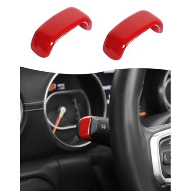 Imagem de Hoolcar Tampa do limpador de janela e alavanca de seta de extensão de alavanca de pisca-pisca Guarnição Devor compatível com Jeep Wrangler JL JLU & Gladiator JT 2018-2025, vermelho