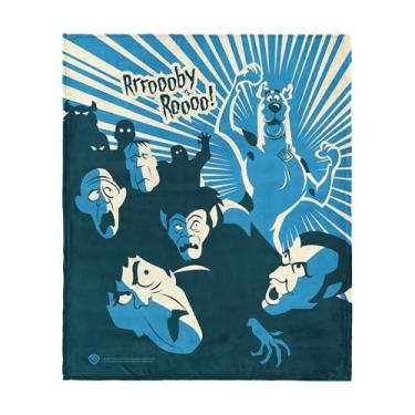 Imagem de Cobertor de lã sherpa Scooby-Doo Rooby Roo Silk Touch, 127 x 152 cm – Design Drácula e Frankenstein, licenciado oficial Warner Bros, lã ultramacia
