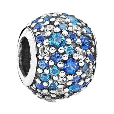 Imagem de Contas de Borboleta e Pata de Cão em Esmalte Azul e Prata - Para Pulse