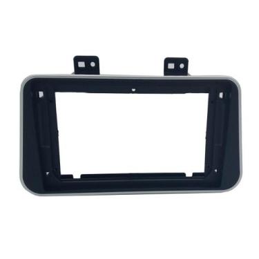 Imagem de Moldura Nissan Kicks Padrão Chinês 9" Preto Fosco C/ Friso Prata - Fia
