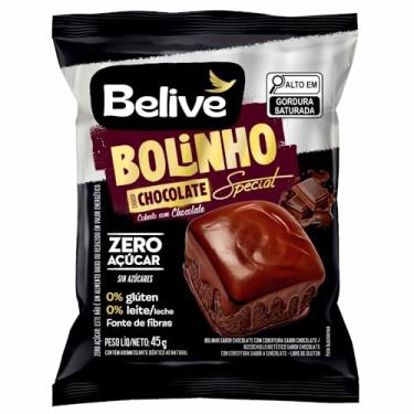 Imagem de Bolinho de Chocolate com Cobertura Sem Glúten Sem Açúcar Sem Leite Belive 45g