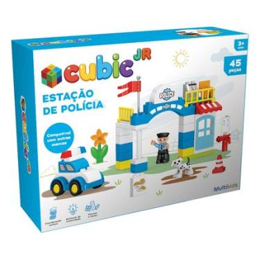 Imagem de Blocos Criativos Estação de Polícia 45 Peças Multikids - BR2249OUT [Remanufaturado] BR2249OUT