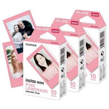 Imagem de Kit 3 Filmes Fotográficos Fujifilm Pink Lemonade Para Instax Mini - 30