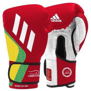 Imagem de Luva de Boxe Vegana adidas TILT 350 Cactus CBBOXE Brasil, Vermelho, Br