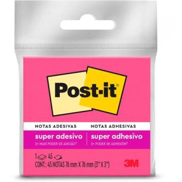 Imagem de Post-It 76x76 45 Folhas - 3M, Rosa