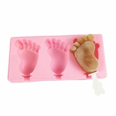 Imagem de Molde Silicone Pés Pezinho Sorvete Pirulito Chocolate Bolo - Luyke