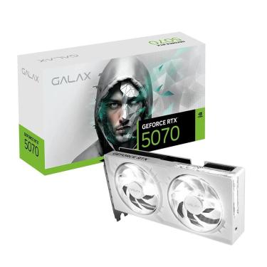 Imagem de Placa de Vídeo Galax GeForce RTX 5070 1-Click OC White 12GB GDDR7 192 bits - 57NON7MDBSWH