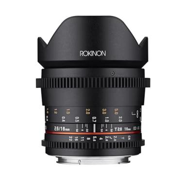 Imagem de Rokinon Lente grande angular Cine de armação completa T2.6 de 16 mm para Canon EF, preta (FFDS16M-C)