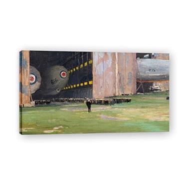 Imagem de Waiting In Order John Lavery Classic Realist Portrait & War Scene Canvas Art – Decoração de parede de arte irlandesa para casa emoldurada 39,98 x 72 cm