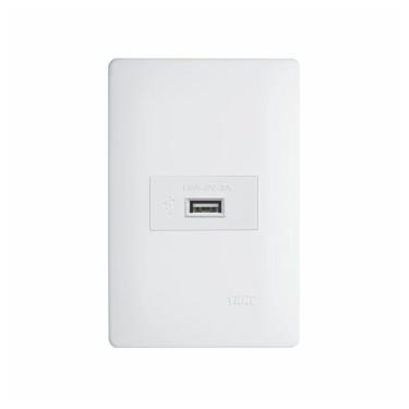 Imagem de Tomada Usb Fame Habitat 15w Com Placa 4x2 Branca