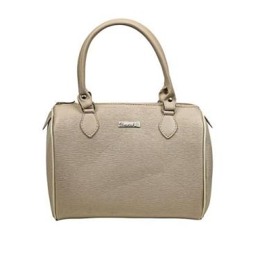 Imagem de Bolsa Feminina Executiva Shamrock Transversal De Ombro Média Bege Lanç