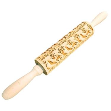 Imagem de Generic Rolo de massa de madeira em para biscoitos, utensílios de cozinha com padrões temáticos de Halloween, rolo de massa para biscoitos e tortas de, Aranha