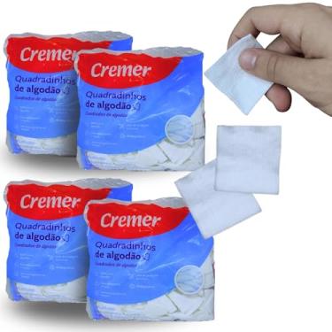 Imagem de Algodão Prensado Quadradinho Sem Perfume 1000 Unidades - 4 PACOTES