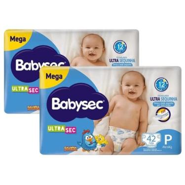 Imagem de Kit 2 Fraldas Babysec Ultrasec Mega Galinha Pintadinha P com 42 unidad