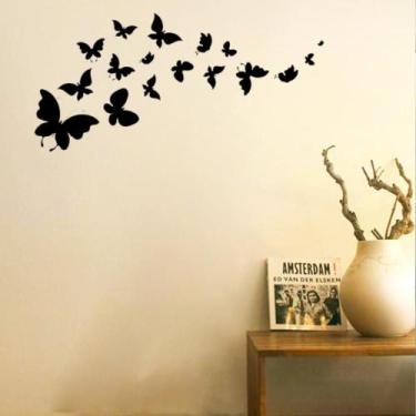 Imagem de  Adesivo De Parede Decorativo Sala Borboletas Voando - DEKAL DECOR