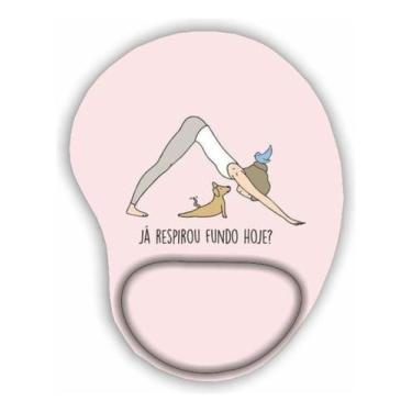 Imagem de Mouse Pad Com Apoio Ioga Frases Motivacionais Yoga - Ergonómico, 2