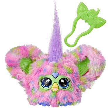 Imagem de Furby Furblets Too-Koo Mini brinquedo de pelúcia eletrônico com sons para crianças, colecionável interativo, macio ao toque, marrom