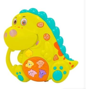 Imagem de Teclado Piano Musical Infantil Dinossauro para Bebê – Brinquedo Educativo e Interativo com Sons Divertidos, Luzes Coloridas e Teclas Macias Criatividade Com Certificação INMETRO