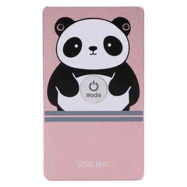 Imagem de Heayzoki Microfone para Jogos USB para PC, Microfone de Condensador de Cancelamento de Ruído Com 2 Canais, Tampa Traseira de Fita Magnética, Captação de Som Omnidirecional de 360 ​​° para (Rose Gold)
