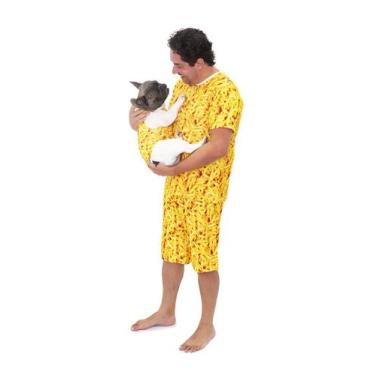 Imagem de Pijama Curto Masculino e Roupa Pet Divertido Batata Frita - Alegria de