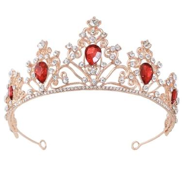 Imagem de Lurrose Coroa de Noiva: Tiara Com Strass - Tiara Elegante de Princesa para Mulheres, Casamento, Baile de Formatura, Festa de Aniversário (cor 3)