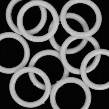 Imagem de Argola Branca Plástica Para Colares Artesanais 2,7cm 50 Unidades - Rus