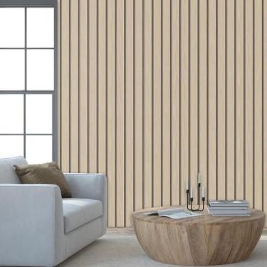 Imagem de Papel De Parede Ripa Jacaranda Bege Natural Ripado Lavavel - LRP