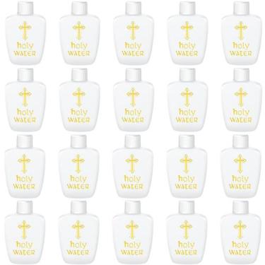 Imagem de Garrafas de água benta ZPOYOT Plastic 60mL com cruz dourada (x20)