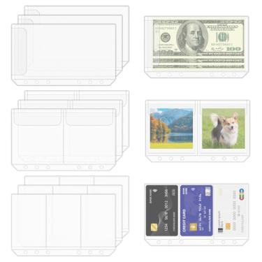 Imagem de Anel de 6 bolsos para caderno Antner A6, organizador de envelope, bolsa de notas, cartão de visita, 12 peças