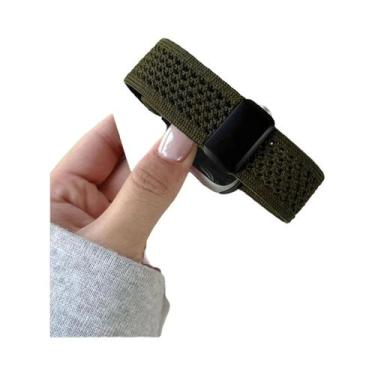 Imagem de Pulseira De Nylon Trançada Para Apple Watch 40mm-49mm, Fivela Magnétic
