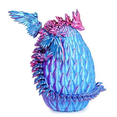 Imagem de Ovo de dragão com dragão articulado dentro do roxo misterioso de Mydha