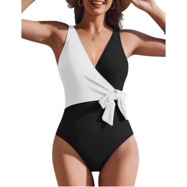 Imagem de Maiô de uma peça AI'MAGE com decote em V para controle de barriga para