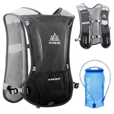 Imagem de Mochila de hidratação Vest AONIJIE 5L com bexiga de água de 1,5 L pret
