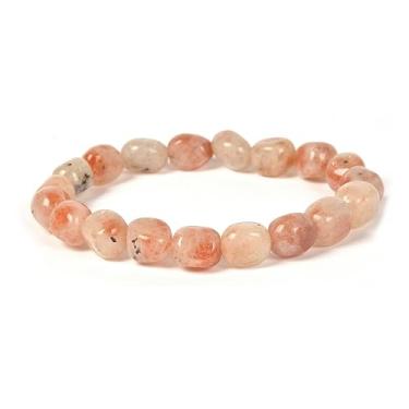 Imagem de Justinstones Pulseiras elásticas de pedras preciosas naturais de cristal curativo de 8 mm de forma livre com contas de seixos Reiki Yoga Ansiedade 16,5 cm, Cristal Pedra preciosa, Quartzo