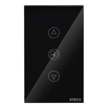 Imagem de Interruptor Touch Ventilador Wi-Fi Smarteck 4x2 Bivolt Preto Cód. SMCV1PS1 – Steck