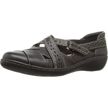 Imagem de Clarks Ashland Spin Q Mocassim feminino sem cadarço, Preto, 7.5 Narrow