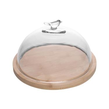 Imagem de WOLFF - Queijeira com Base em Bambu Bird 20cm x 20cm x 11cm Vidro