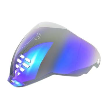 Imagem de ANSUNDA Substituição de viseira de capacete IC-06, protetor solar de capacete de motocicleta matizado para capacete ICON Airflite (Revo Clear Blue)