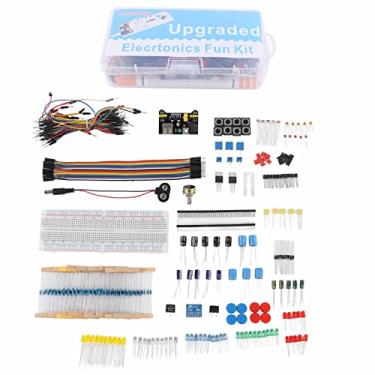 Imagem de Variedade de Componentes Eletrônicos, Variedade Divertida para Iniciantes 830 Pontos de Amarração Módulo de Diodo de Capacitor de Resistor de Placa de Ensaio para Programa de