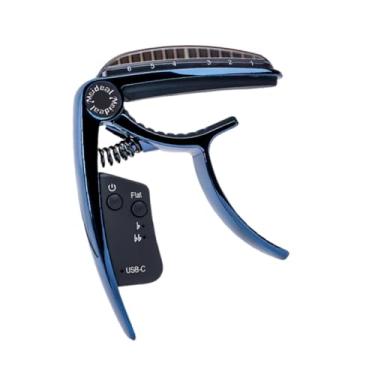 Imagem de Dynwave Capotraste de guitarra elétrica recarregável, útil e leve, grampo de afinação para guitarras elétricas, baixo acústico para iniciantes, Azul