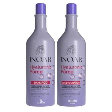 Imagem de Kit Inoar Hyaluronic Force Shampoo 1 litro + Condicionador 800ml