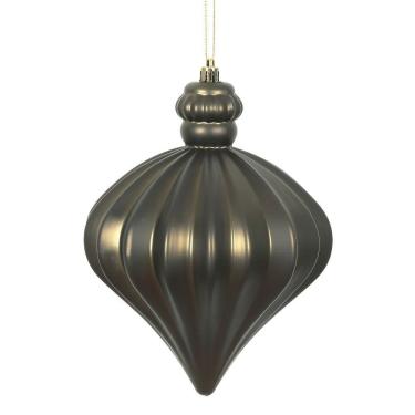 Imagem de Ornamento Vickerman Gunmetal Matte Onion Drop 6 cm 4 por saco