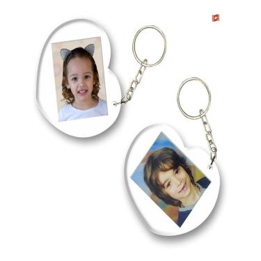 Imagem de 150 Chaveiro Coração 3X4 Acrílico Para Personalizar Revenda