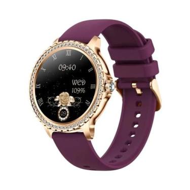 Imagem de Relógio Inteligente Feminino À Prova D'Água AMOLED HD Com Chamada Blue