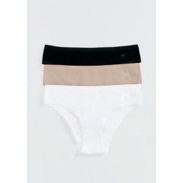 Imagem de Kit/3 Calcinha Biquíni Hering 77UG Feminina Malha Algodão T. P/XG, M, 