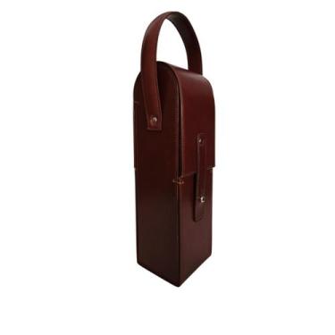 Imagem de Porta Garrafa De Vinho Couro 105-R Personalizado Raffai Couros, Whisky