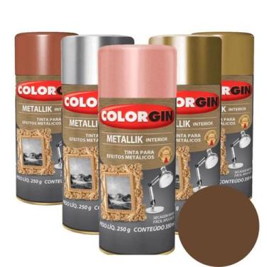 Imagem de Tinta Spray Metallik Colorgin P/ Ferro, Cerâmica, Papéis, Metais, Made