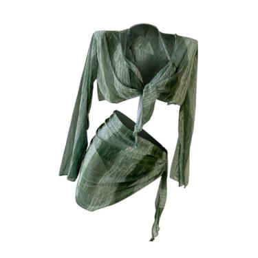 Imagem de simhoa Biquíni feminino Petido de banho de maiô elegante xícara acolchoada sutiã roupas de banho de altura de cintura alta maiô para piscina de spa para, L